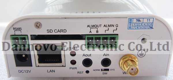 無線網絡高速球機（10倍光學變焦）背部接口